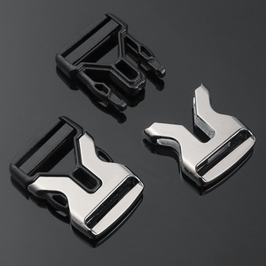 Hebilla de Doble Punta Jiuyuan de Aleación de Zinc, Plateada y Negra, Ajustable, para Accesorios de Bolsos - Product Image 2