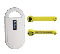 Lector de Microchip RFID para Animales, Plástico Blanco, 134.2kHz, Portátil, USB, Escáner de Etiquetas para Orejas, ISO11784/5, 5 Horas de Duración de la Batería
