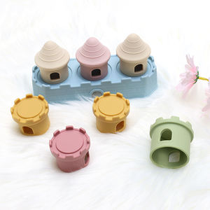 Nouveauté 0-24 mois Jouet éducatif en silicone pour bébé Construction de château Empilage Écologique Non toxique - Product Image 1