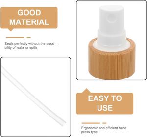 Tapa de Perfume Ecológica de Bambú con Función Antiderrames para Botella Cosmética de Vidrio sin Aire - Product Image 3