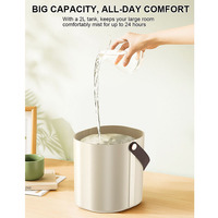 Mini humidificateur portatif d'aromathérapie 2L de grande capacité de ménage diffuseur de parfum d'intérieur pulvérisateur de brume fraîche avec la veilleuse