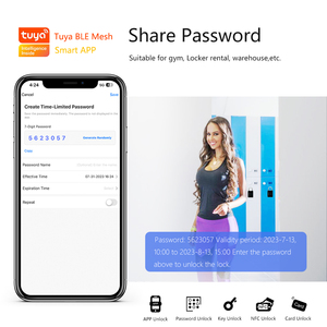 Eseye tuya cuộc sống thông minh IP65 không thấm nước thông minh kỹ thuật số báo động dấu vân tay Pad khóa/thông minh sinh trắc học vân tay ổ khóa - Product Image 5