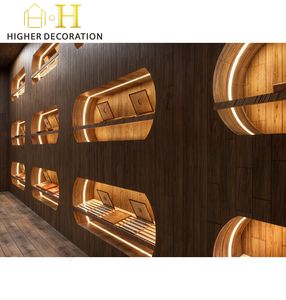 Negozio di sigari in stile <span class=keywords><strong>Art</strong></span> Deco diretto in fabbrica con vetrina per sigari personalizzabile e vetrina in vetro di lusso con luce - Product Image 2