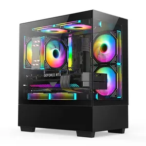 2024 novo modelo de configuração gaming completo itx atx caso caixa personalizado pc