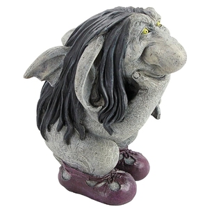 Estatua de resina Troll <span class=keywords><strong>Sylvester</strong></span> Dwarf. Jardín al aire libre Césped Decoración Artesanías de resina - Product Image 4