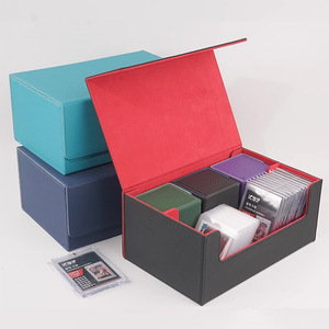 Caja Organizadora de Cartas de Juego de PU al por Mayor de Fábrica, Caja de Almacenamiento de Cartas Coleccionables con Cierre Magnético - Product Image 1