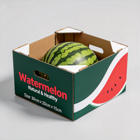 Groothandel Watermeloen Waterdichte Verpakkingsdoos met Handgrepen Sterke Anti-Kneus Golfkarton Fruitverzenddozen