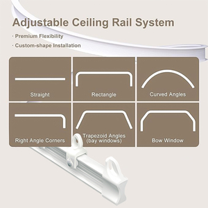 Kit de Riel para Cortinas Flexible y Curvable de Primera Calidad, Solución de PVC para Ventanas en Ángulo, Modelo Curvo - Product Image 5