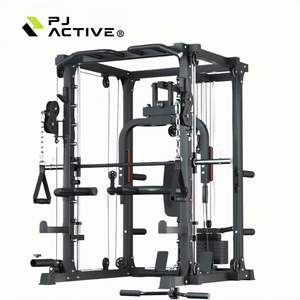PINJIAN Macchina Smith <span class=keywords><strong>per</strong></span> Squat con Cavi Incrociati, Attrezzatura <span class=keywords><strong>per</strong></span> Bodybuilding, Strumento di Allenamento Sportivo, Set Completo <span class=keywords><strong>per</strong></span> Fitness <span class=keywords><strong>per</strong></span> Petto e Braccia - Product Image 1