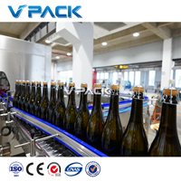 Machine de remplissage automatique pour bouteilles de Champagne et de vin mousseux, 750ML, 1800BPH