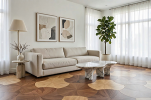 Suelo <span class=keywords><strong>Laminado</strong></span> Artístico Irregular Tipo Parqué, Directo de Fábrica, para Uso en Interiores, Resistente al Desgaste, E1, Ecológico - Product Image 6