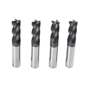 Roughing Flat End Mill 4 Flute carbide Milling Cutting tools From China Koves with Good quality