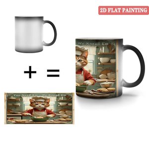 Frosted Black 11oz <b>Ceramic</b> <b>Mug</b> Heat Changing Magic Cup For Work Colleague Gift - Product Image 4