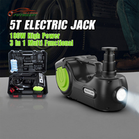 Cric électrique portable de haute qualité 5T 12V DC, facile à transporter, 3 en 1 : cric électrique, pompe à air, lumière LED, outils de réparation automobile