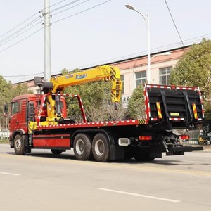Camión de Remolque HOWO TX de 10 Toneladas con Plataforma Deslizante, Grúa Plegable, Transportador de Autos, Vehículo de Rescate 6x4, Camión de Remolque con Plataforma Plana y Grúa Articulada - Product Image 4