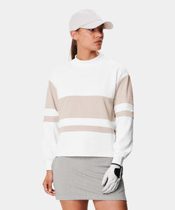 Pull à capuche de golf surdimensionné à manches longues en polyester spandex léger pour femmes, col montant avec logo personnalisé pour l'hiver - Product Image 2