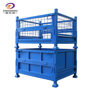 Conteneur métallique de logistique en gros d'usine, <span class=keywords><strong>cage</strong></span> de stockage sur palette, équipement de transport et de stockage, capacité de 1000 kg, revêtement poudré - Product Image 1