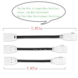Cable Pigtail de Alta Velocidad de 6 Pulgadas Hembra a Hembra con Cubierta de Placa de Pared de 1 Puerto 4K para Sistemas de Videojuegos y TV Boxes - Product Image 5