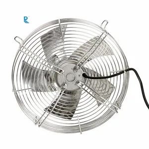 Industry Ball Bearing Axial Flow Fan Motor Exhaust AC Fans Stainless Steel Guard Grill Diameter 500mm Evaporator Refrigeration