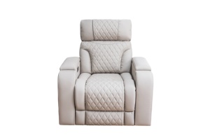 Ensemble de fauteuils inclinables modernes 3+<span class=keywords><strong>2</strong></span>+<span class=keywords><strong>1</strong></span> places en cuir italien avec éclairage LED L25022 – Luxe 3 places en cuir véritable avec fonction inclinable électrique - Product Image 3