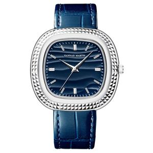 Relojes de Cuero Ovalados Vintage Personalizados al por Mayor, 42 mm, Esfera con Textura de Duna de Arena, Reloj de Cuarzo para Hombre de Negocios - Product Image 1