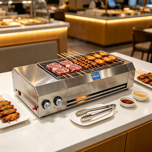 Parrilla de Gas de Acero Inoxidable Ecológica de 2800 Pa, Ahorradora de Energía y Bajas Emisiones, Máquina Comercial para Asar Mariscos - Product Image 3