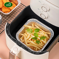 VVG vente en gros récipient en papier d'aluminium plateaux alimentaires jetables personnalisés en papier d'aluminium de qualité alimentaire assiettes en papier d'aluminium avec couvercles