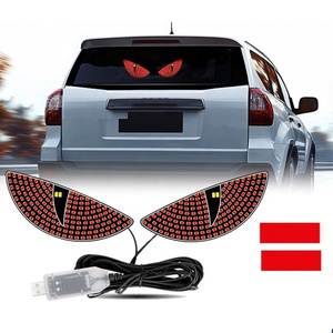 ไฟตกแต่งรถยนต์แบบยูเอสบีอเนกประสงค์ รูปทรงตาปีศาจ ไฟ <span class=keywords><strong>LED</strong></span> แบบยืดหยุ่น สำหรับติดตั้งบนกระจกหลังรถยนต์ พร้อมไฟแสดงผลเคลื่อนไหว - Product Image 1