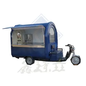 Street food trike bike coffee crepes food cart with bicycle motorcycle food truck