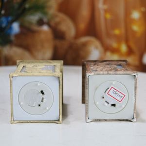 Hot Sales Battery Powered Eco-friendly Christmas Decorations Santa Wooden Color LED <b>Lantern</b> Light Party Table Decor Kid Gifts - Product Image 5