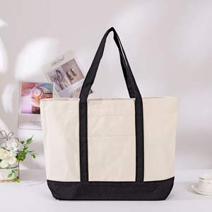 40*35*10cm Blank Heavy Duty Stylish Canvas Einkaufstasche mit einer externen Tasche Daily Essentials Party Favor Hochzeits geschenk - Product Image 3