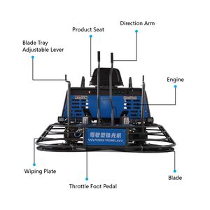 Huiteng - Pulidora Eléctrica de Concreto para Fábricas, Máquina de Pulir y Desbastar con 8 Cuchillas, Motor de 25 HP, Tamaño de Cuchilla 360x150mm, Baja Altura - Product Image 3