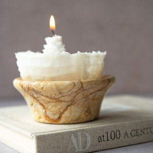 Bougie spirale sphérique artisanale avec flamme fondante en forme de sapin de Noël, bougie parfumée à mèche en forme de Noël, bougie spirale 2 en 1 - Product Image 2