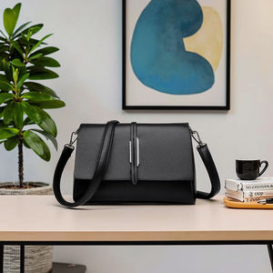 Tas Selempang Wanita Model Vintage Kasual Terbaru dengan Ritsleting, Tali Tunggal, Bahan PU - Product Image 1