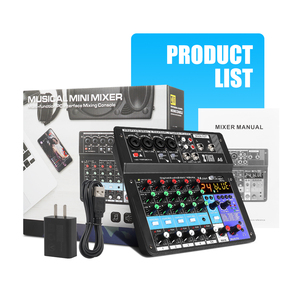 Xtuga haute qualit&eacute; 48v alimentation fant&ocirc;me console de mixage Professionnel 6 canaux mini usb num&eacute;rique carte <strong>son</strong> dj m&eacute;langeur - Product Image 6