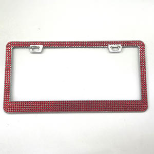 Marco para Placa de Matrícula con Incrustaciones de Cristales, Estándar Estadounidense, Marco de Acero Inoxidable, Marcos Personalizados para Placas de Matrícula - Product Image 4