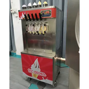 Mvckyi 3 + 2混合口味软服务5口味商用软冰淇淋机，带气泵