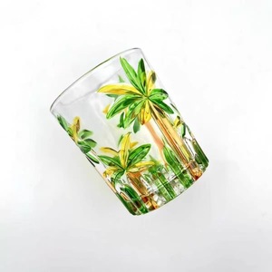 <b>Coconut</b> Palm Glass <b>Cup</b> 250ML Painted Design For Party Use - Product Image 3