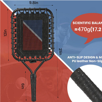 Ensemble de filet d'entraînement de pickleball en polyester durable et raquette de pratique noire unisexe pour jeunes, accessoire de sport extérieur JXYX Lyh207