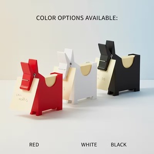 Mule Notepad Clip Red Plastic Memo Holder Desk Organizer For Office Home Use - Product Image 4