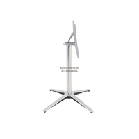Pieds de table croisés à quatre branches en alliage d'aluminium modernes pour cuisine d'hôpital et salle à manger, installation facile
