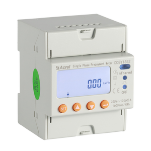 Compteur d'énergie monophasé Acrel ADL100-EY sur rail DIN avec RS485 et relais intégré, contrôle à distance, tarifs multiples pour système de facturation - Product Image 2