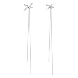 Pendientes Largos con Borlas de Cadena de Estilo Simple para Mujer, Pendientes Minimalistas Colgantes para Mujer - Product Image 6