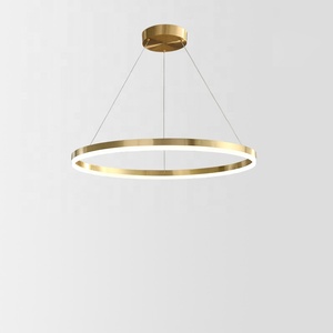 Nhà Máy Nhà Cung Cấp Đèn Chiếu Sáng Hiện Đại Thiết Kế Hiện Đại Big Led Vòng Vàng Đèn Chùm Vòng Tròn Pendant Lights - Product Image 3