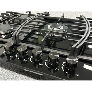 Table de cuisson à gaz encastrable 36 pouces, surface en verre trempé noir, facile à nettoyer, usage domestique - Product Image 3