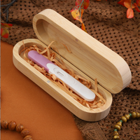 Boîte de rangement rectangulaire en bambou classique pour outil d'annonce de grossesse souvenir bébé garçon fille