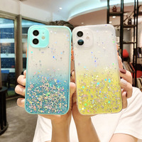 Luxe Bling Paillettes Étoiles Paillettes Téléphone étui pour iphone 15 14 13 12 11 Pro XS MAX XR X Belle Fille Téléphone Portable Cas