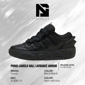 Zapatillas Puma LaFrance '3x Black' para Todas las Temporadas, de Cuero Negro con Cordones y Punta Redonda - Product Image 6