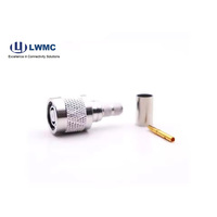 Conector TNC Macho de PTFE de 1500V y 50ohm, Conector de Crimpado TNC, de CC a 6GHz para Cable LMR240, VSWR Máximo de 1.3