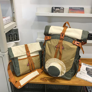 Mochila impermeable de nailon ligera y duradera, correa de hombro arqueada para hombres y mujeres, bolso de gran capacidad para viajes en bicicleta - Product Image 4